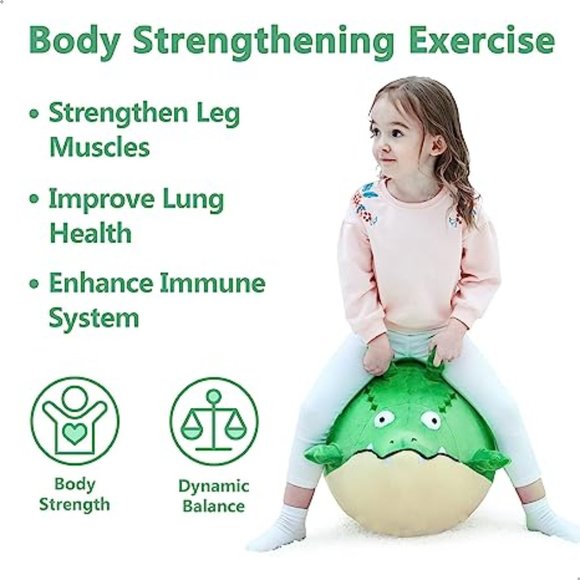 iPlay, iLearn Bouncy Pals Toddler Gator Hopper Ball W/Handle *NEW* - Picture 2 of 4